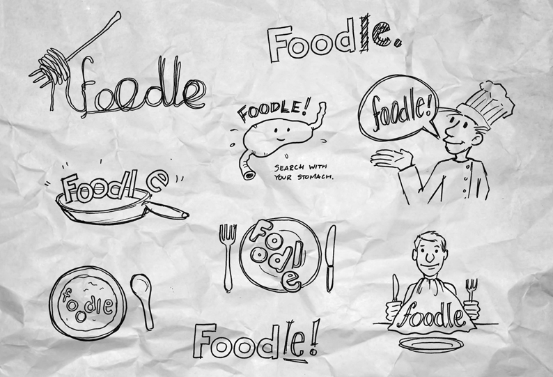 “Foodle” logo concepts